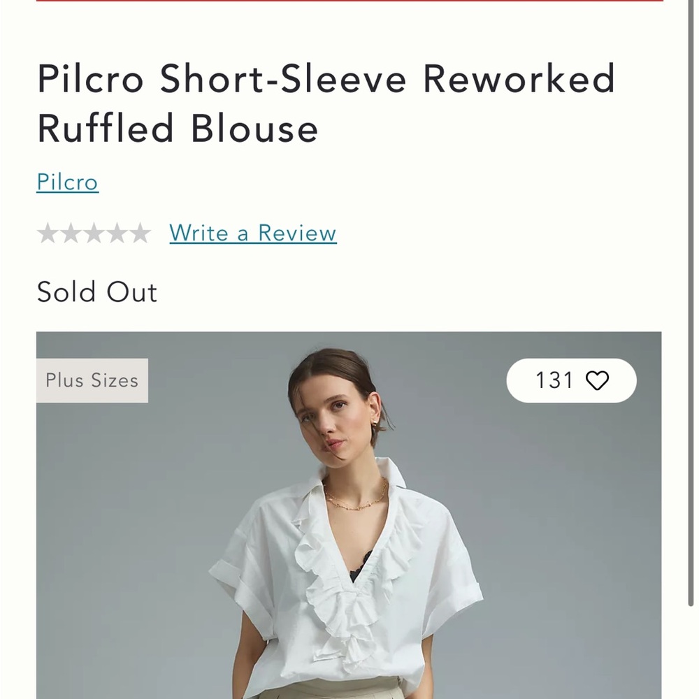 Pilcro Short-Sleeve Reworked Ruffle Blouse - Picture 9 of 9